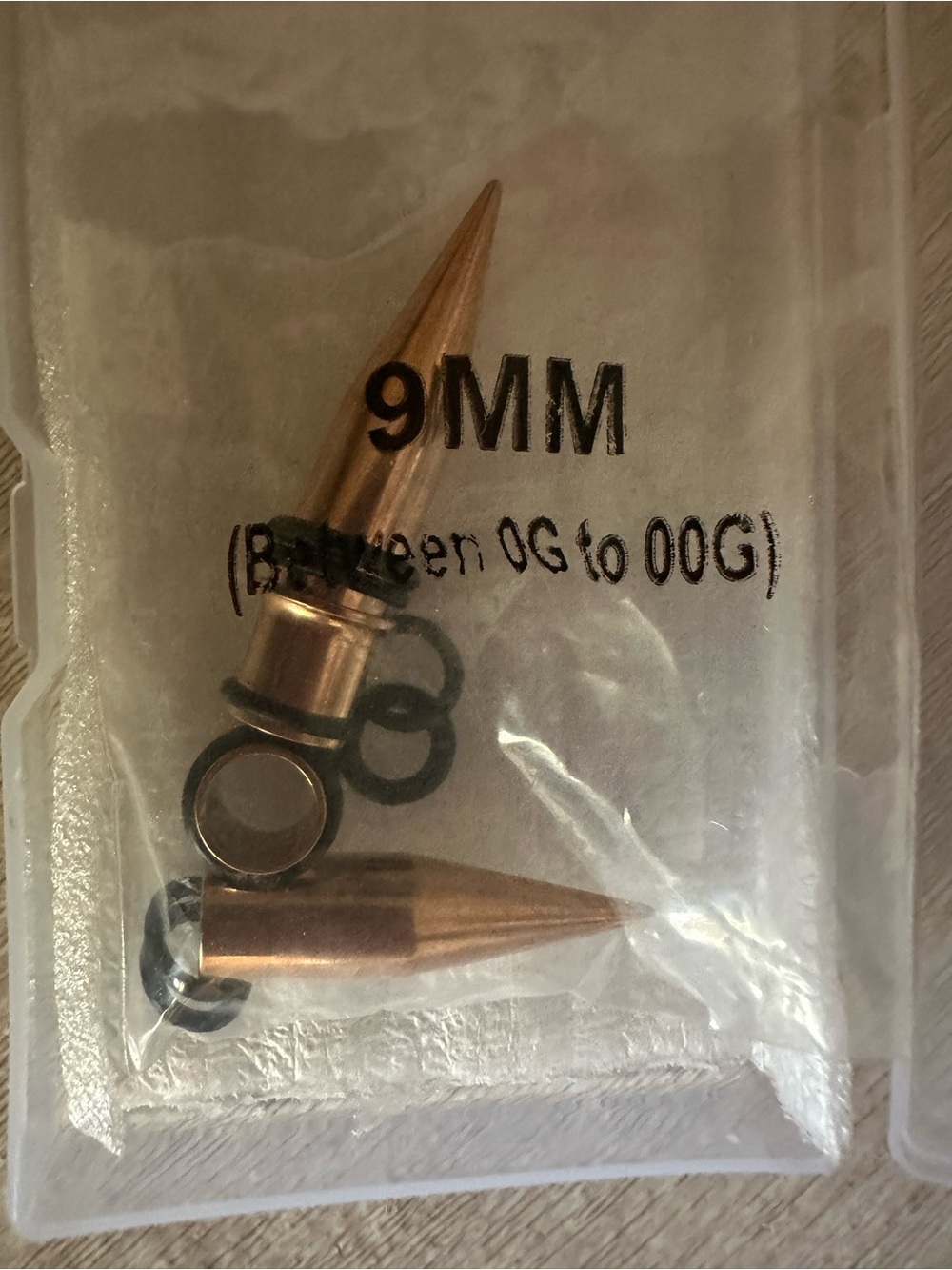 Spike Tunnel Plugs - Rose-Gold 9MM Stretching Kit